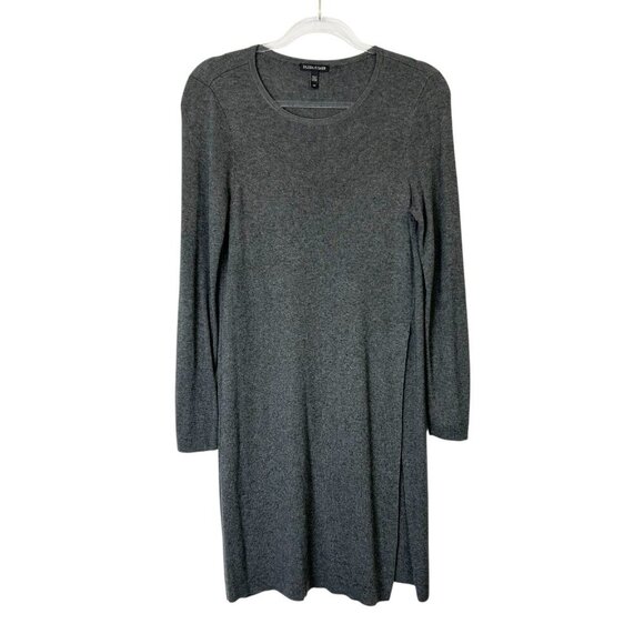 Eileen Fisher Sweater Tunic Dress Women’s Size Small Gray Tencel Wool - Picture 1 of 11
